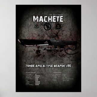 Poster do apocalipse zombie Machete
