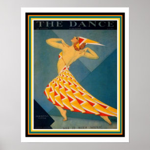 Poster do art deco da dança 16 x 20