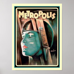 Poster do art deco da "metrópole"
