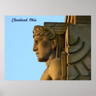 Poster do art deco da ponte de Cleveland OH