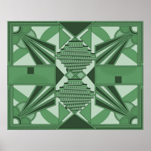 Poster do art deco de Colorized