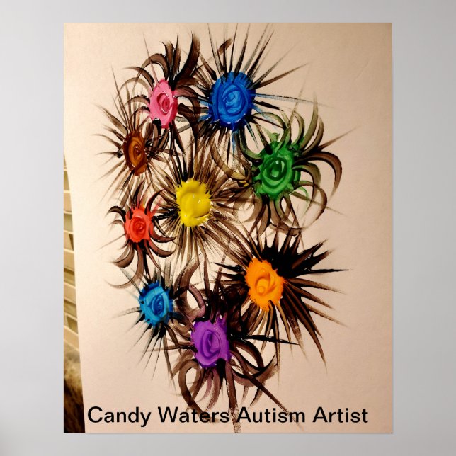 Poster do Artista Autismo Candy Waters (Frente)