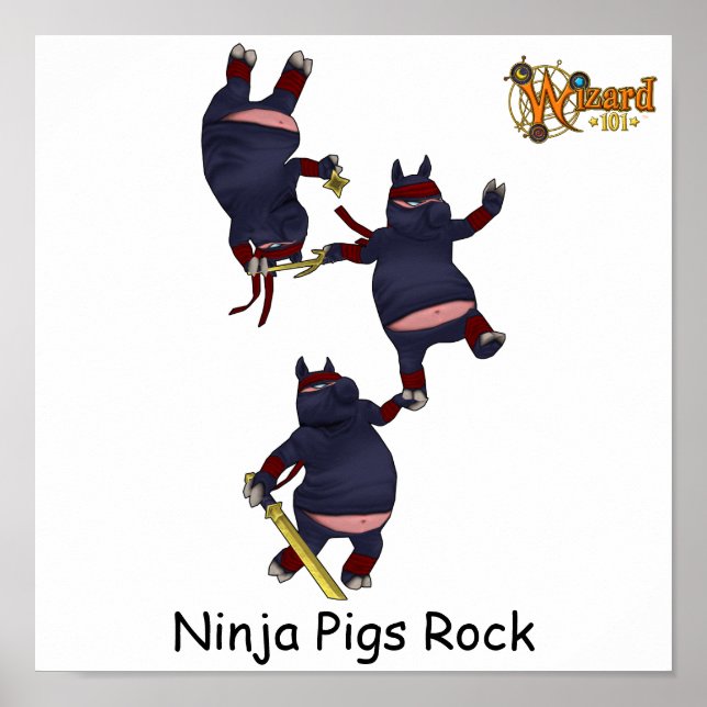 Poster do Assistente101 Ninja Pigs (Frente)