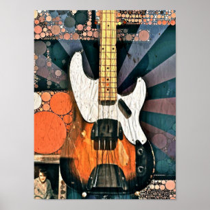 Poster do baixo do vintage