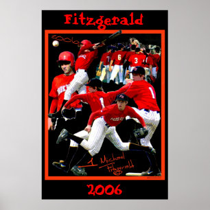 Poster do basebol do caloiro de Fitzgerald