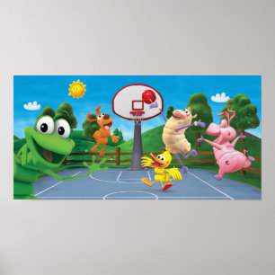 Poster do basquetebol de WordWorld