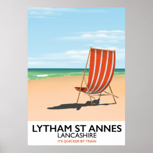 Poster do beira-mar de Annes Lancashire da rua de