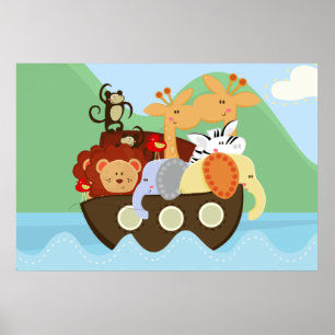 Poster do berçário do bebê da arca de Noah