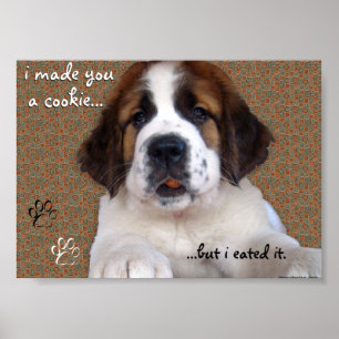 Poster do biscoito do filhote de cachorro de St