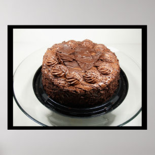 Poster do bolo de chocolate do escurecimento