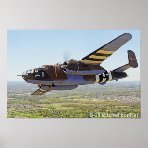Poster do bombardeiro de B-25 Mitchell