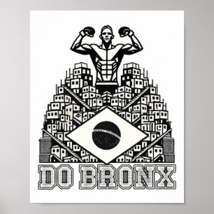 Poster Do Bronx Favela Mma Bjj Kickboxing Muay Thai Boxin