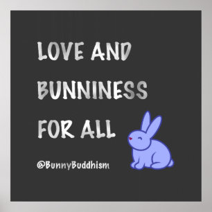 Pôster Do Bunniness do budismo do coelho do "poster amor