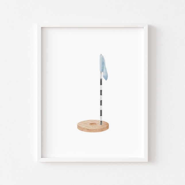 Poster do buraco de golfe azul da safra de safra (Criador carregado)