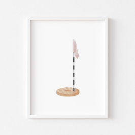 Poster do buraco de golfe rosa-d-água