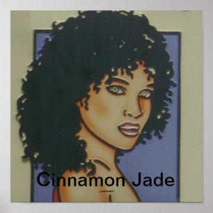 Poster do cabeleireiro do jade da canela