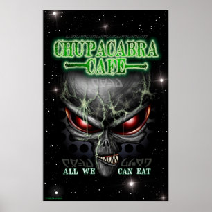 Poster do café 23X35 do Chupacabra