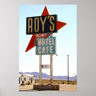 Poster do café do motel de Roy