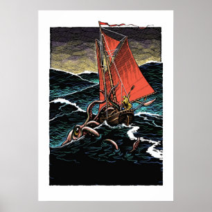 Poster do calamar gigante