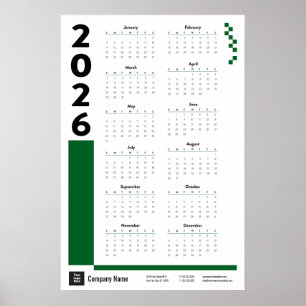 Poster do calendário corporativo de 2026