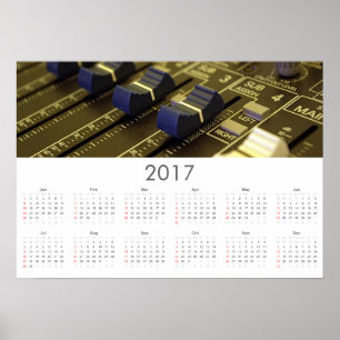 Poster do Calendário de Estúdio de Gravação 20