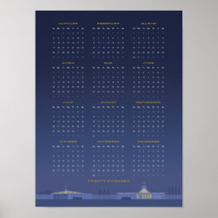 Poster do calendário do meio século 2014