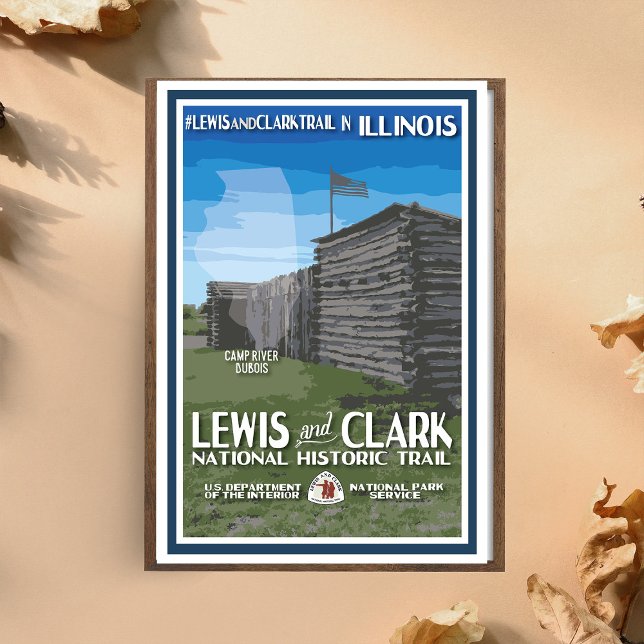 Poster do Caminho Histórico Nacional Lewis e Clark (Criador carregado)