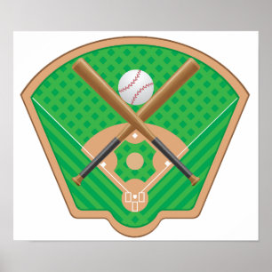 Poster do campo de basebol