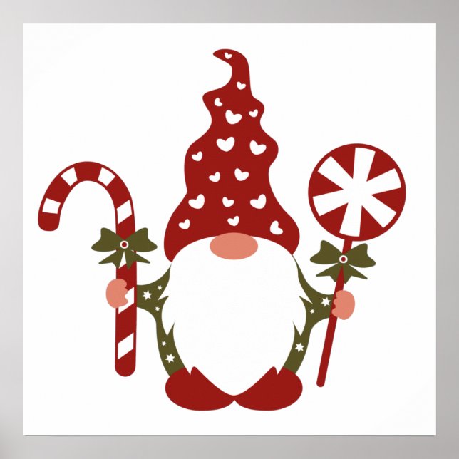 Poster do Candy Cane Gnomo (Frente)
