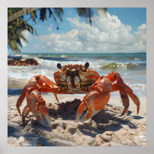 Poster do caranguejo de praia