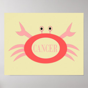 Poster do caranguejo do sinal da estrela do cancer