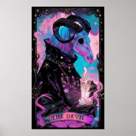 Poster do Cartão Tarot do Diabo