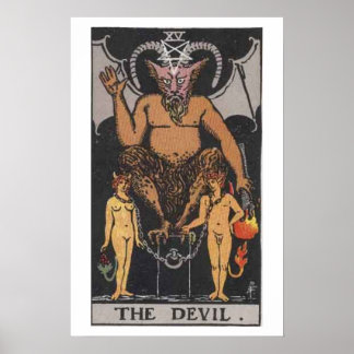 Poster do Cartão Tarot do Diabo