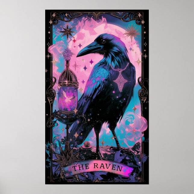 Poster do Cartão Tarot Raven (Frente)