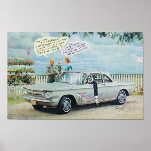 Poster do Cartoon Corvair por Bard Beach (Frente)