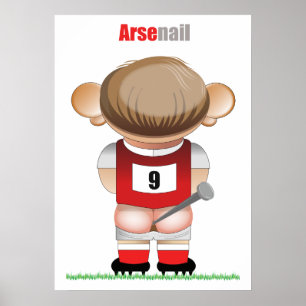 Poster do Cartoon de Futebol ArseNail (Arsenal)