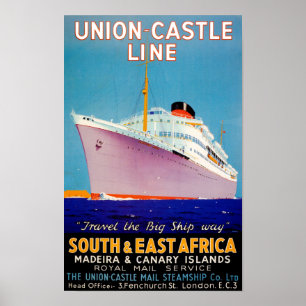 Poster ~ do castelo da união a maneira grande do navio