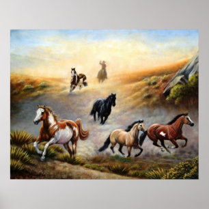 Poster do cavalo - deserto pintado