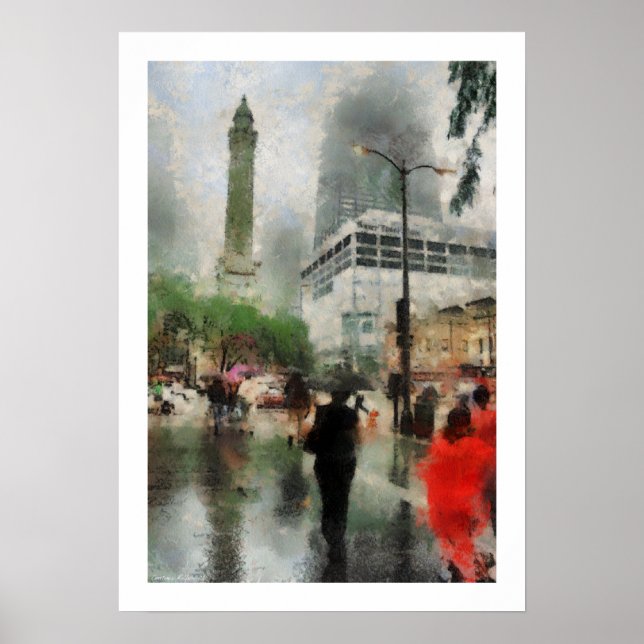 Poster do centro de Chicago (Frente)