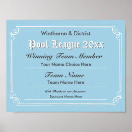 Poster do Certificado de Concorrência piscina