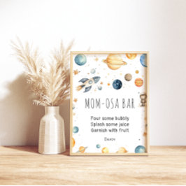 Poster do Chá de fraldas do Astronauta de Menino C