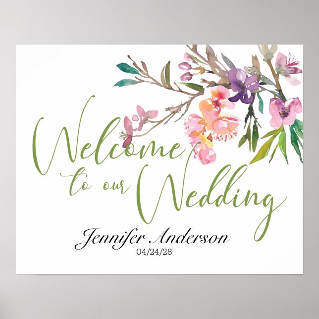 Poster do Chá de panela do Flor de Cereja Rosa (Frente)