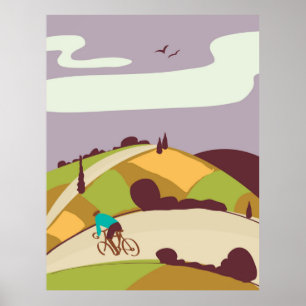 Poster do ciclismo do vintage