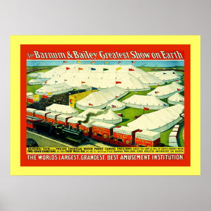 Poster do circo do vintage do ~ de Barnum & de