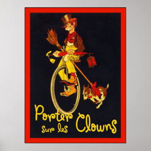 Poster do circo do vintage do ~ dos palhaços de