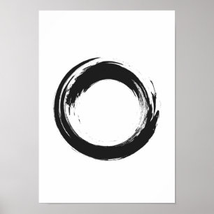 Poster do círculo do zen da aguarela