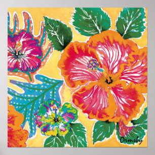 Poster do citrino do hibiscus do feriado