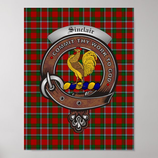 Poster do Clan Sinclair 8,5x11 (Frente)