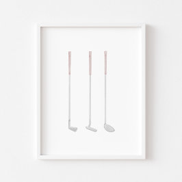 Poster do Clube de Golfe Rosa de Aquarela