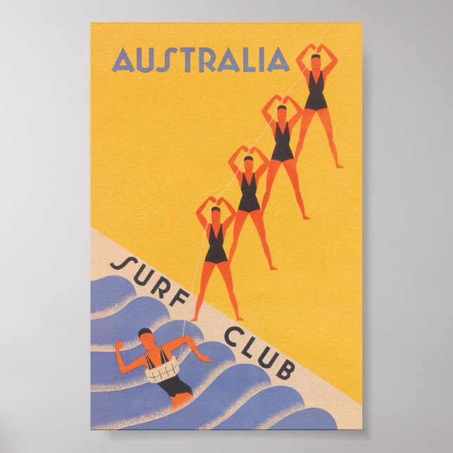 Poster do Clube de Surfs da Austrália (Frente)